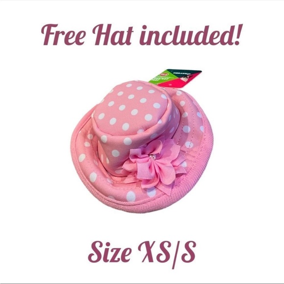 NWT Vibrant Life Harness Pink Striped With Lace Size XSmall free hat included - Picture 2 of 13